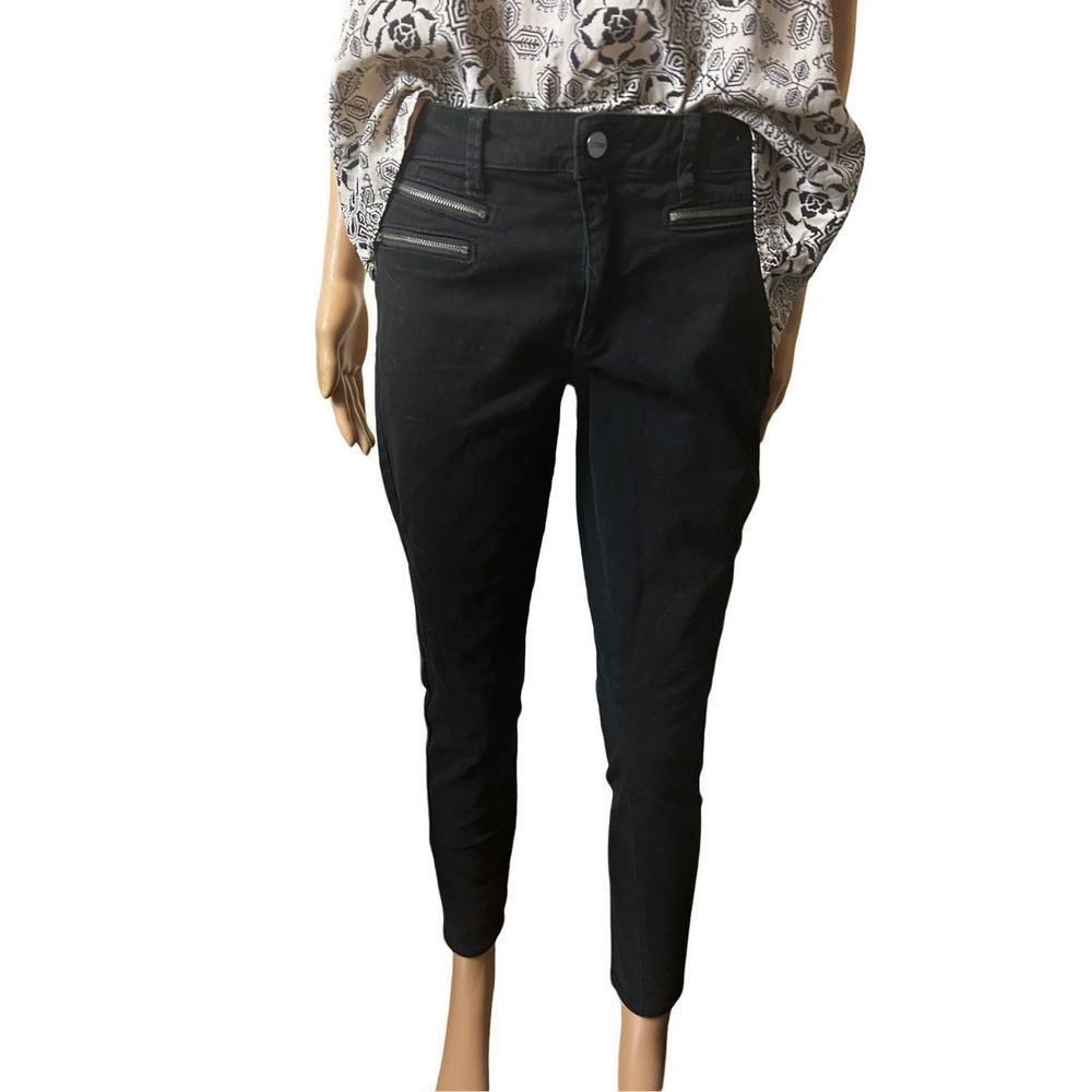 JUSTFAB Women's Black Wash High-Rise Straight-Leg Denim Jeans Size 30